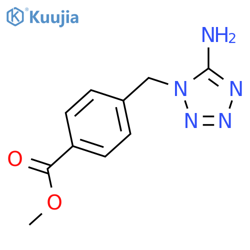 Benzoic acid, 4-[(5-amino-1H-tetrazol-1-yl)methyl]-, methyl ester structure