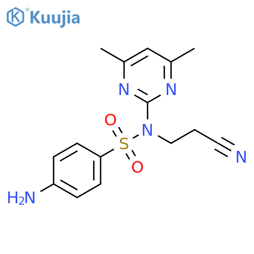 Benzenesulfonamide,4-amino-N-(2-cyanoethyl)-N-(4,6-dimethyl-2-pyrimidinyl)- structure