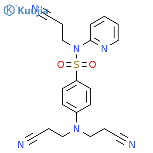 Benzenesulfonamide,4-[bis(2-cyanoethyl)amino]-N-(2-cyanoethyl)-N-2-pyridinyl- structure