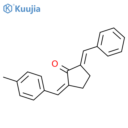 Cyclopentanone, 2-[(4-methylphenyl)methylene]-5-(phenylmethylene)- structure
