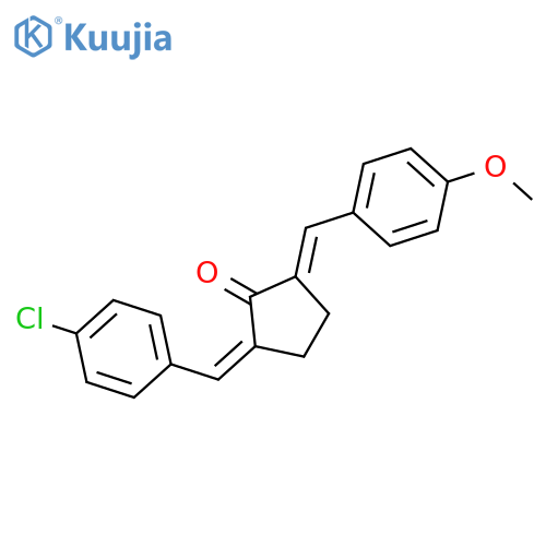 Cyclopentanone,2-[(4-chlorophenyl)methylene]-5-[(4-methoxyphenyl)methylene]- structure