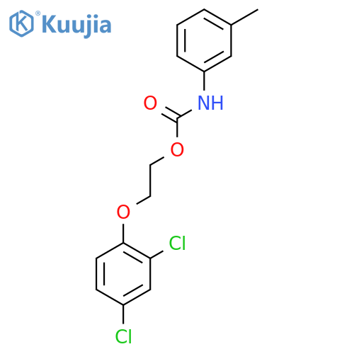 Carbamic acid, (3-methylphenyl)-, 2-(2,4-dichlorophenoxy)ethyl ester structure