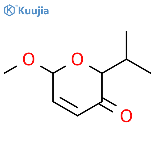 2H-Pyran-3(6H)-one, 6-methoxy-2-(1-methylethyl)- structure
