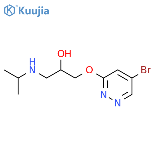 2-Propanol, 1-[(5-bromo-3-pyridazinyl)oxy]-3-[(1-methylethyl)amino]- structure