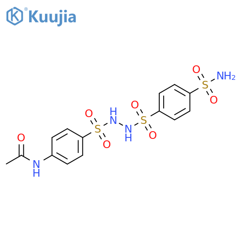 Benzenesulfonic acid, 4-(acetylamino)-,2-[[4-(aminosulfonyl)phenyl]sulfonyl]hydrazide structure