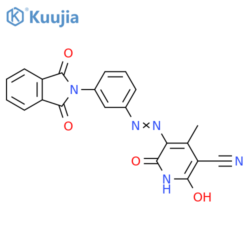 3-Pyridinecarbonitrile,5-[[3-(1,3-dihydro-1,3-dioxo-2H-isoindol-2-yl)phenyl]azo]-1,2-dihydro-6-hydroxy-4-methyl-2-oxo- structure
