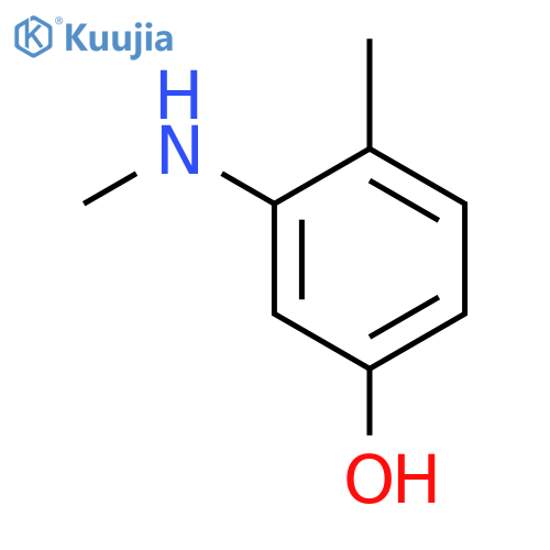 4-methyl-3-(methylamino)phenol structure