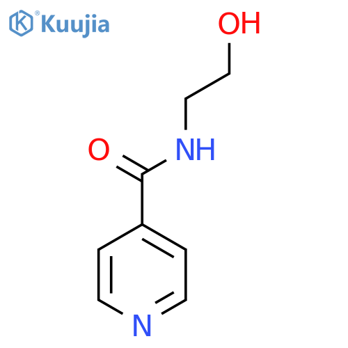 N-(2-hydroxyethyl)pyridine-4-carboxamide structure