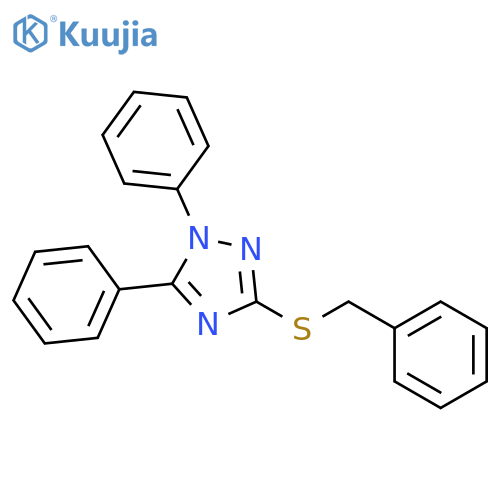 1H-1,2,4-Triazole, 1,5-diphenyl-3-[(phenylmethyl)thio]- structure