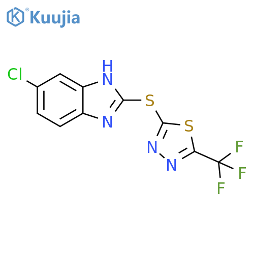 1H-Benzimidazole,5-chloro-2-[[5-(trifluoromethyl)-1,3,4-thiadiazol-2-yl]thio]- structure