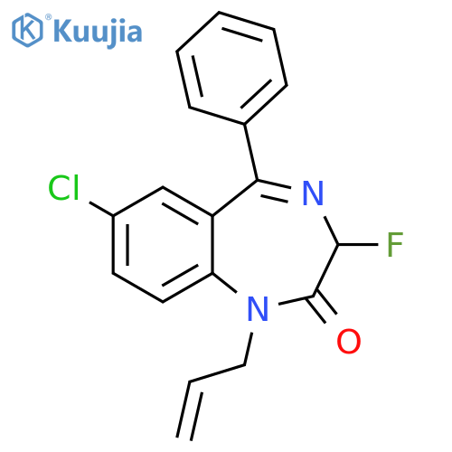 2H-1,4-Benzodiazepin-2-one, 7-chloro-3-fluoro-1,3-dihydro-5-phenyl-1-(2-propen-1-yl)- structure