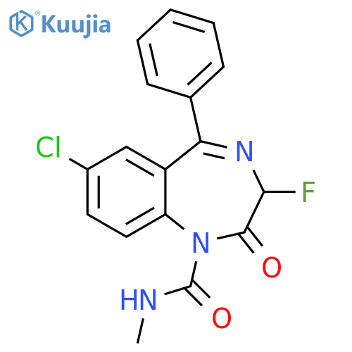 1H-1,4-Benzodiazepine-1-carboxamide, 7-chloro-3-fluoro-2,3-dihydro-N-methyl-2-oxo-5-phenyl- structure