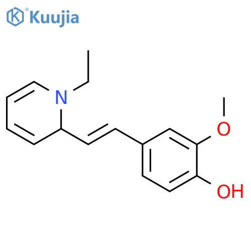 4-[(e)-2-(1-ethylpyridin-1-ium-2-yl)ethenyl]-2-methoxyphenol;bromide structure