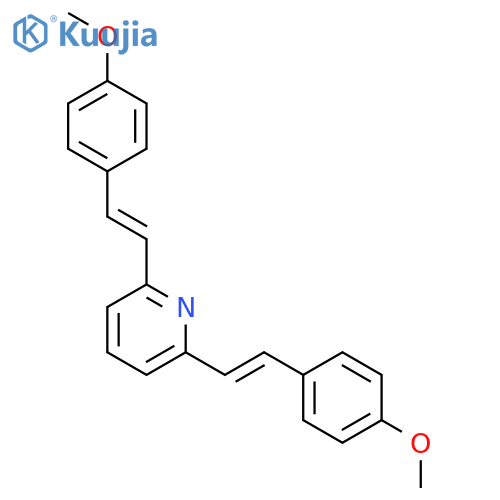 2,6-bis[2-(4-methoxyphenyl)ethenyl]pyridine structure