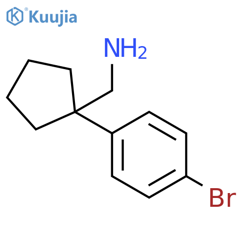 [1-(4-bromophenyl)cyclopentyl]methanamine structure