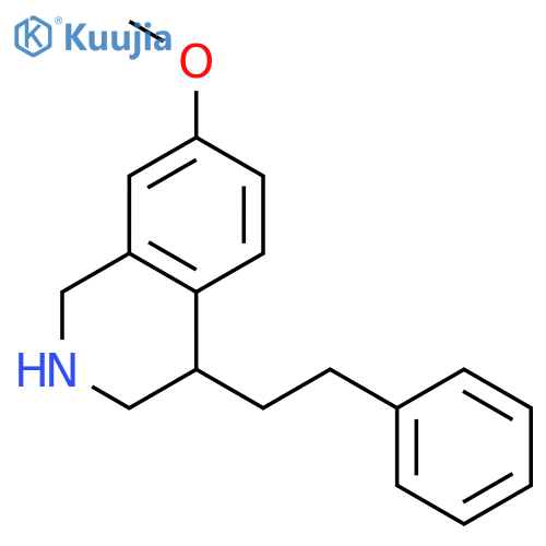 Isoquinoline, 1,2,3,4-tetrahydro-7-methoxy-4-(2-phenylethyl)- structure