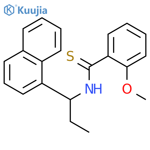 Benzenecarbothioamide, 2-methoxy-N-[1-(1-naphthalenyl)propyl]- structure