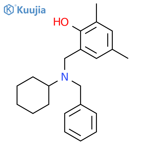PHENOL, 2-[[CYCLOHEXYL(PHENYLMETHYL)AMINO]METHYL]-4,6-DIMETHYL- structure