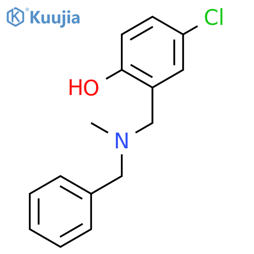 Phenol, 4-chloro-2-[[methyl(phenylmethyl)amino]methyl]- structure