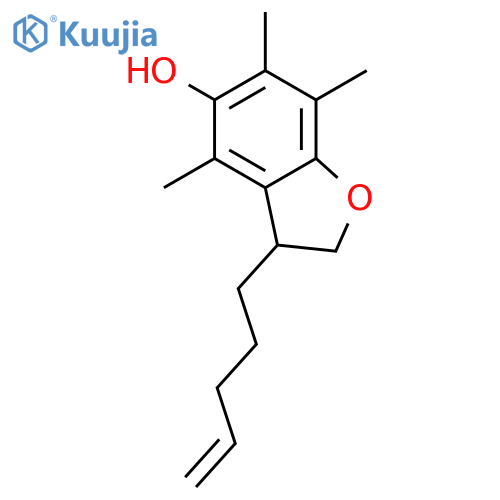 5-BENZOFURANOL, 2,3-DIHYDRO-4,6,7-TRIMETHYL-3-(4-PENTENYL)- structure