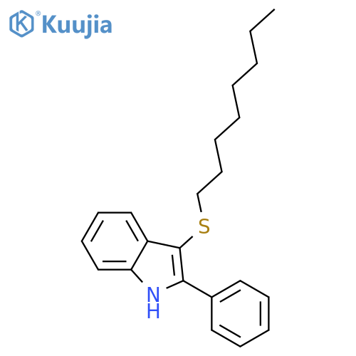 1H-Indole, 3-(octylthio)-2-phenyl- structure