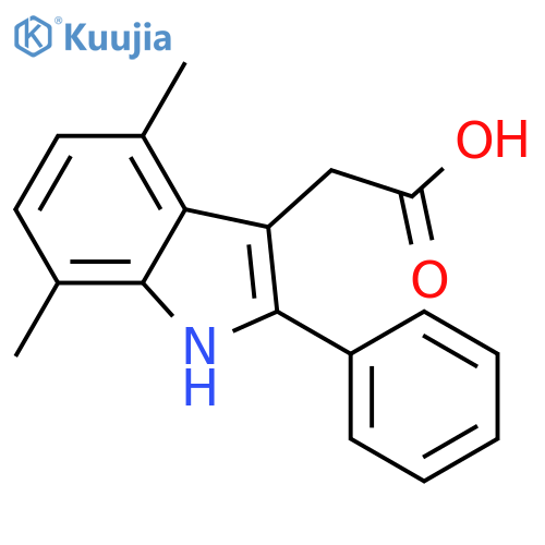 1H-Indole-3-acetic acid, 4,7-dimethyl-2-phenyl- structure
