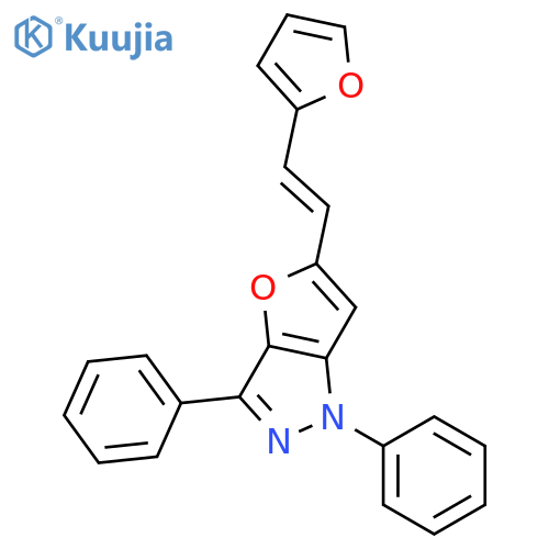 1H-FURO[3,2-C]PYRAZOLE, 5-[2-(2-FURANYL)ETHENYL]-1,3-DIPHENYL- structure