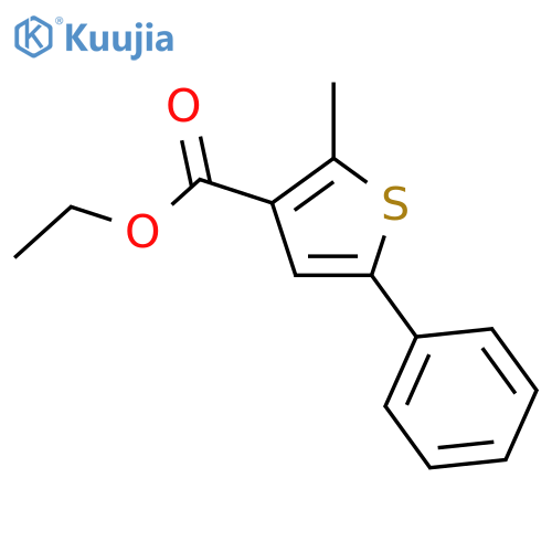 3-Thiophenecarboxylic acid, 2-methyl-5-phenyl-, ethyl ester structure