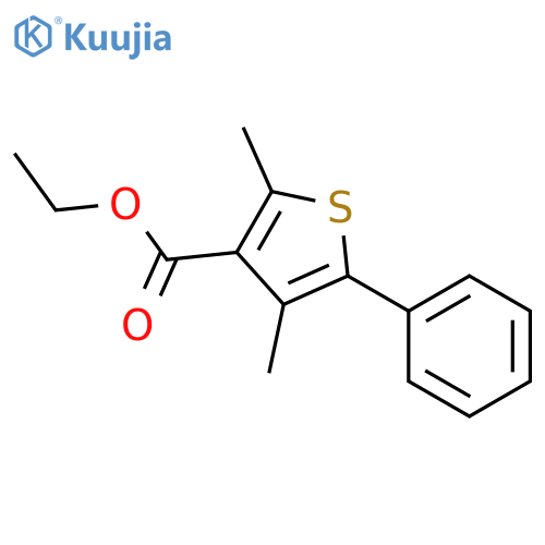 3-Thiophenecarboxylic acid, 2,4-dimethyl-5-phenyl-, ethyl ester structure