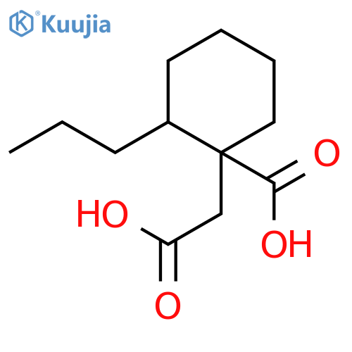 Cyclohexaneacetic acid, 1-carboxy-2-propyl- structure