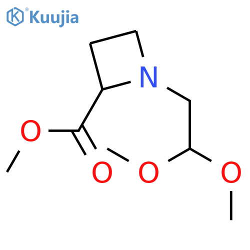 2-Azetidinecarboxylic acid, 1-(2,2-dimethoxyethyl)-, methyl ester structure