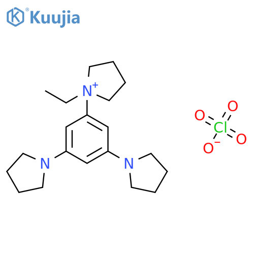 Pyrrolidinium, 1-(3,5-di-1-pyrrolidinylphenyl)-1-ethyl-, perchlorate structure