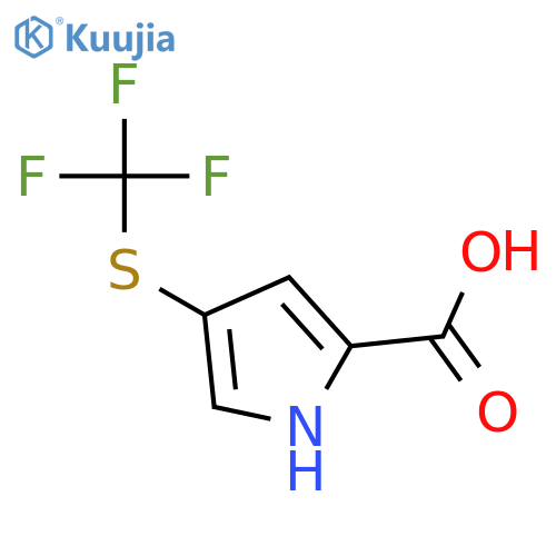 1H-Pyrrole-2-carboxylic acid, 4-[(trifluoromethyl)thio]- structure