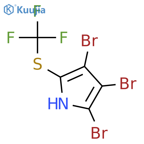 1H-Pyrrole, 2,3,4-tribromo-5-[(trifluoromethyl)thio]- structure