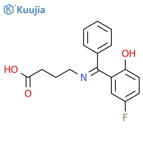 Butanoic acid, 4-[[(5-fluoro-2-hydroxyphenyl)phenylmethylene]amino]- structure