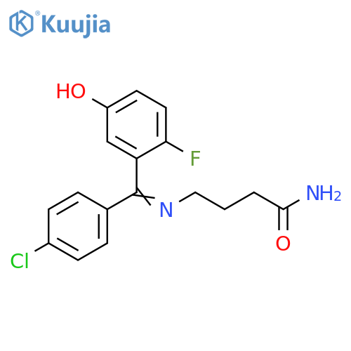 Butanamide,4-[[(4-chlorophenyl)(2-fluoro-5-hydroxyphenyl)methylene]amino]- structure