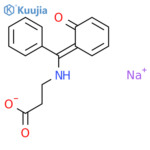 sodium 3-{[(Z)-(6-oxocyclohexa-2,4-dien-1-ylidene)(phenyl)methyl]amino}propanoate structure