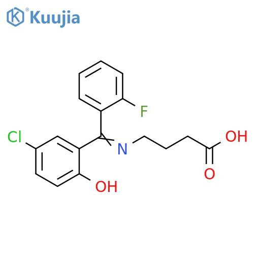Butanoic acid,4-[[(5-chloro-2-hydroxyphenyl)(2-fluorophenyl)methylene]amino]- structure