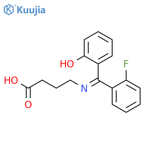 Butanoic acid, 4-[[(2-fluorophenyl)(2-hydroxyphenyl)methylene]amino]- structure