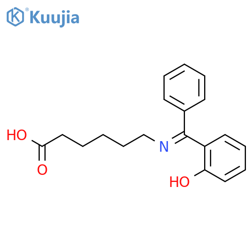 Hexanoic acid, 6-[[(2-hydroxyphenyl)phenylmethylene]amino]- structure
