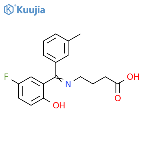 Butanoic acid,4-[[(5-fluoro-2-hydroxyphenyl)(3-methylphenyl)methylene]amino]- structure