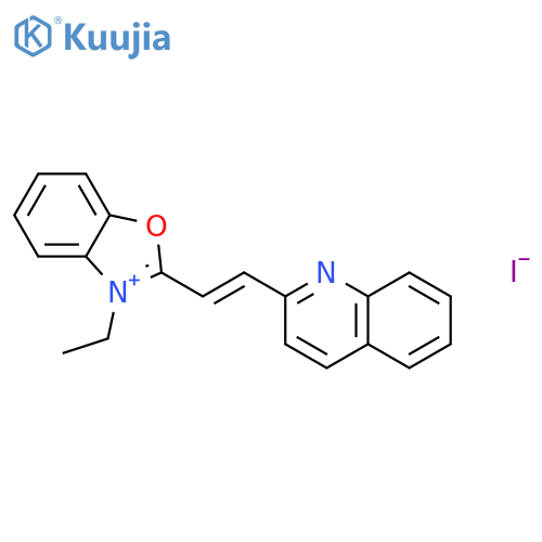 BENZOXAZOLIUM, 3-ETHYL-2-[2-(2-QUINOLINYL)ETHENYL]-, IODIDE structure