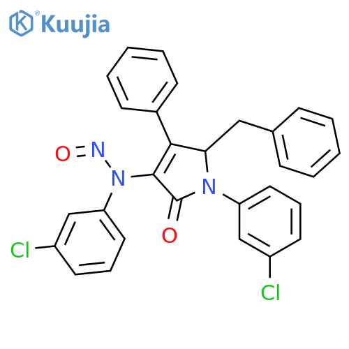 2H-Pyrrol-2-one,1-(3-chlorophenyl)-3-[(3-chlorophenyl)nitrosoamino]-1,5-dihydro-4-phenyl-5-(phenylmethyl)- structure