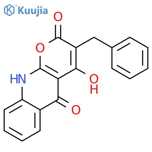 2H-Pyrano[2,3-b]quinoline-2,5(10H)-dione, 4-hydroxy-3-(phenylmethyl)- structure