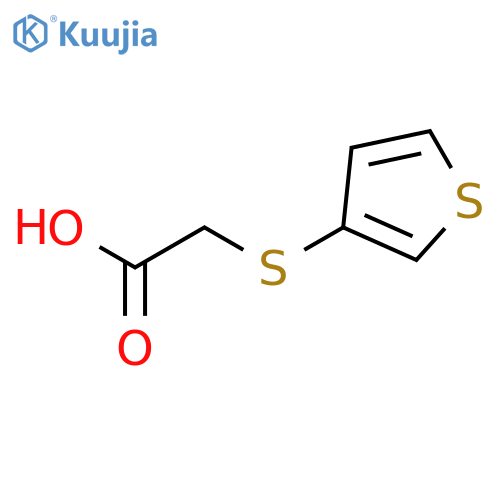 2-(thiophen-3-ylsulfanyl)acetic acid structure