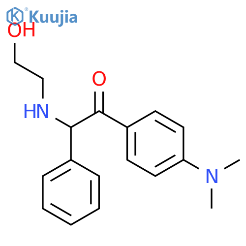 Ethanone,1-[4-(dimethylamino)phenyl]-2-[(2-hydroxyethyl)amino]-2-phenyl-, hydrochloride(9CI) structure