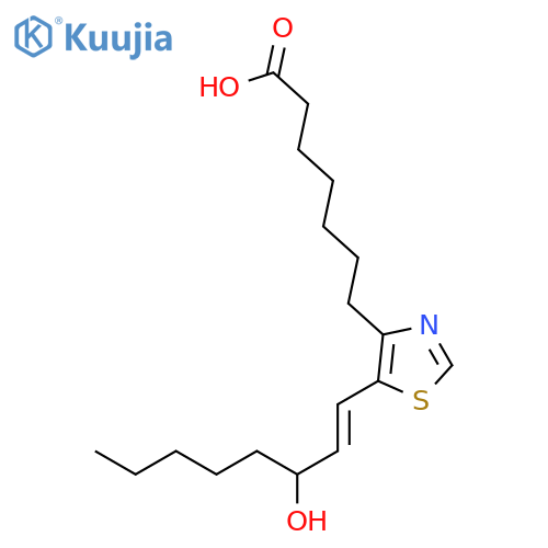 4-Thiazoleheptanoic acid, 5-(3-hydroxy-1-octenyl)- structure