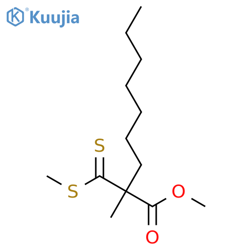 Nonanoic acid, 2-methyl-2-[(methylthio)thioxomethyl]-, methyl ester structure