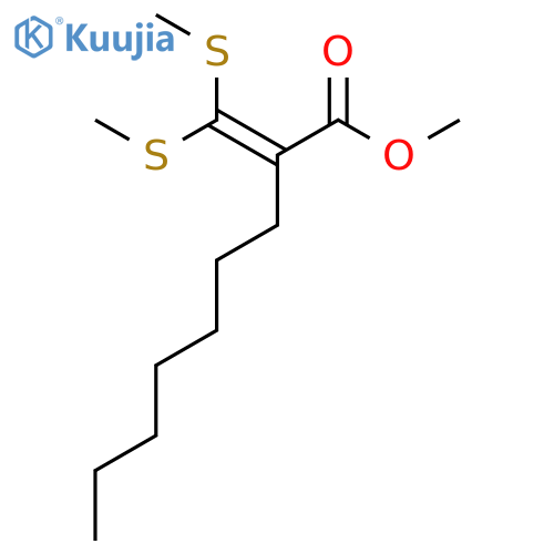 Nonanoic acid, 2-[bis(methylthio)methylene]-, methyl ester structure