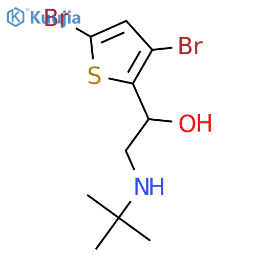 2-(tert-butylamino)-1-(3,5-dibromothiophen-2-yl)ethanol structure